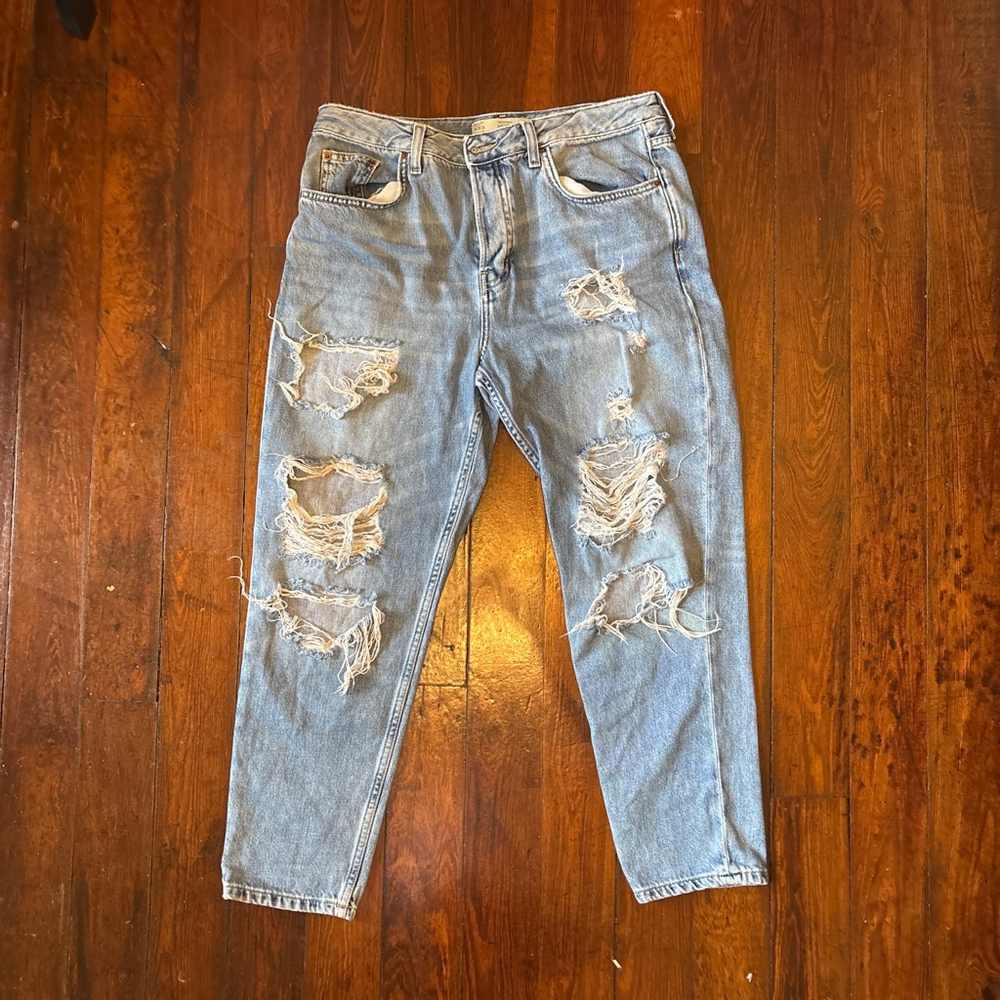 TopShop Moto Womern Distressed Jeans HAYDEN Size 28